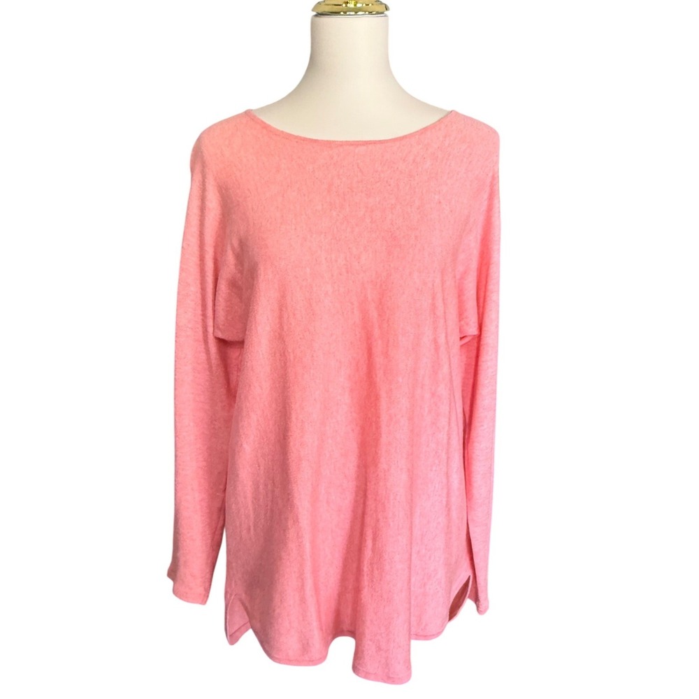 Michael Michael Kors Coral Pink Long Sleeve Knit Tunic Size Medium light knit